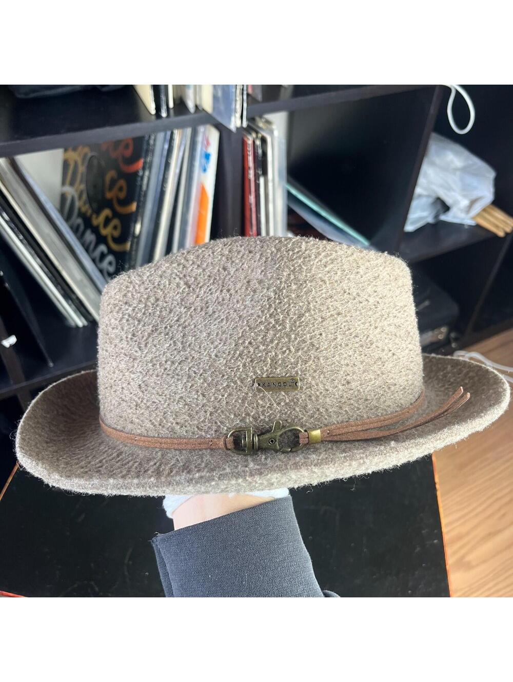Vintage Kangol Fedora Hat Medium Wool Snap Carter